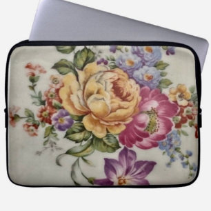 Elegance Porcelain-Inspired Floral Electronics Bag