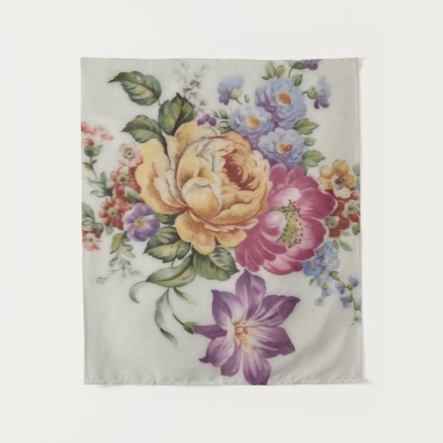 Elegance: Porcelain-Inspired Tapestry  (Front)