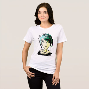 Elegance Redefined: Hand-Drawn Woman Sketch Tri-Blend Shirt