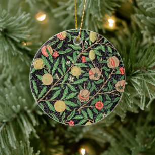 Elegance Revived: William Morris's Fruit Pattern Ceramic Tree Decoration