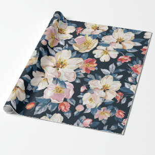Elegance seamless pattern with blossoming apple tr wrapping paper