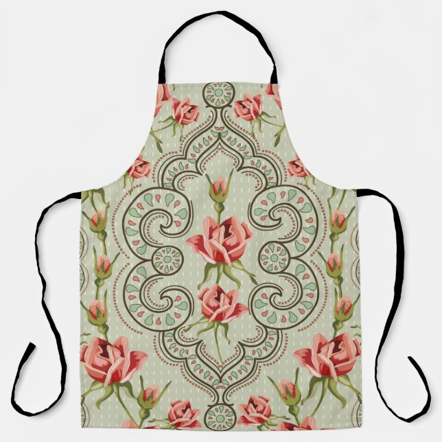 Elegance Vintage Seamless floral background Apron (Front)