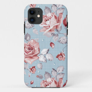 Elegance wallpaper pattern of pink roses 2 iPhone 11 case