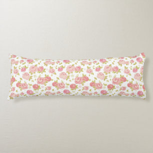 Elegance wallpaper pattern of pink roses 3 body cushion