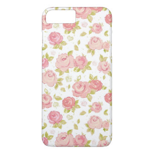 Elegance wallpaper pattern of pink roses 3 iPhone 8 plus/7 plus case