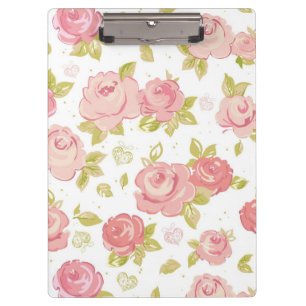 Elegance wallpaper pattern of pink roses 3 clipboard