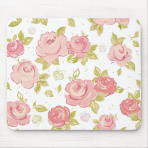 Elegance wallpaper pattern of pink roses 3 mouse pad