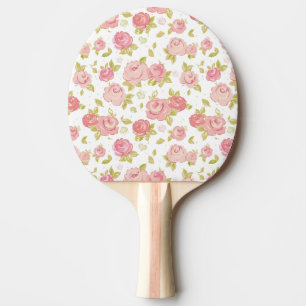 Elegance wallpaper pattern of pink roses 3 ping pong paddle