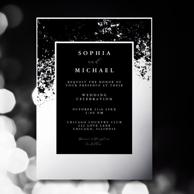 Elegance Wedding Invitation Template Photo Silver (Creator Uploaded)