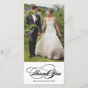 Elegance   Wedding Thank You Photo Card