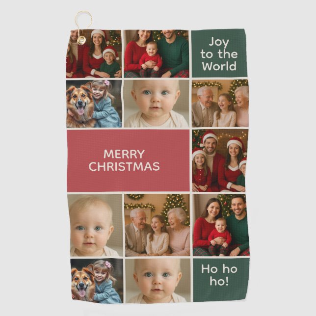 elegance xmas pastel images collage Christmas Golf Towel (Front)