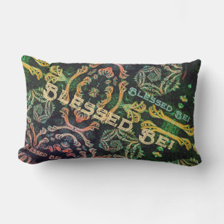 Elegancia fractal oscura lumbar cushion