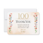 Elegant 100th Birthday – Wildflowers Design