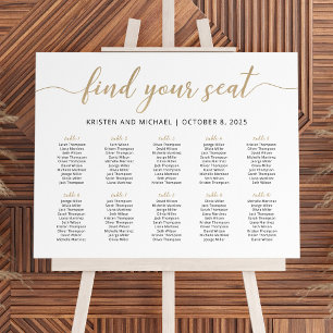Elegant 10 Tables Find Your Seat Seating Chart