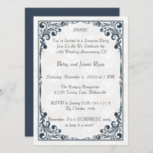 Elegant 10th Anniversary Celebration Invitation