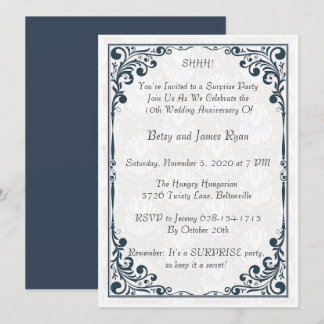 Elegant 10th Anniversary Celebration Invitation