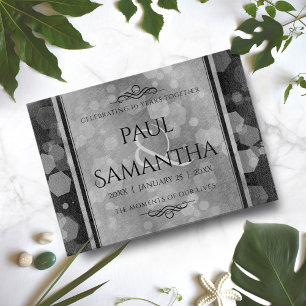 Elegant 10th Tin Wedding Anniversary Celebration Cutting Board