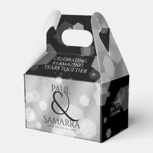 Elegant 10th Tin Wedding Anniversary Celebration Favour Box