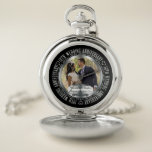 Elegant 10th Wedding Anniversary Photo Names Pocket Watch<br><div class="desc">Personalise this elegant 10th wedding anniversary photo design with your photo,  names and wedding and anniversary dates.  Original design created by Holiday Hearts Designs.</div>