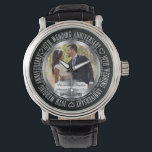 Elegant 10th Wedding Anniversary Photo Names Watch<br><div class="desc">Personalise this elegant 10th wedding anniversary photo design with your photo,  names and wedding and anniversary dates.  Original design created by Holiday Hearts Designs.</div>