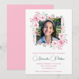 Elegant 12th birthday invitations Photo Boho 