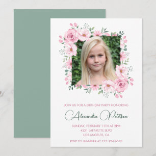 Elegant 12th birthday invitations Photo Boho