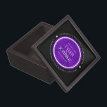 Elegant 12th Silk Wedding Anniversary Celebration Gift Box<br><div class="desc">Celebrate the 12th wedding anniversary with this commemorative keepsake box! Elegant white serif lettering on luxurious purple silk and black backgrounds add a memorable touch for this special occasion and milestone. Customise with the happy couple's names, years of marriage, and congratulatory messages for their silk anniversary. Design © W.H. Sim....</div>