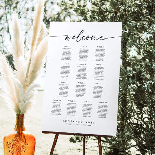 Elegant 13 Tables Welcome Seating Chart