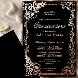 Elegant 15th Birthday Quinceanera Rose Gold