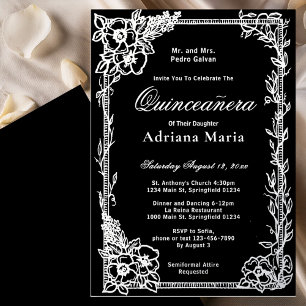 Elegant 15th Birthday Quinceanera Silver