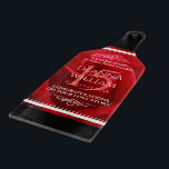 Elegant 15th Rose Wedding Anniversary Celebration Cutting Board<br><div class="desc">Celebrate the 15th rose wedding anniversary with this stylish commemorative glass cutting board! Elegant black lettering with hexagonal confetti on a romantic red rose background bordered by black bars add a memorable touch for this special occasion and milestone. Customise with the happy couple's names, years of marriage, and personalised congratulatory...</div>