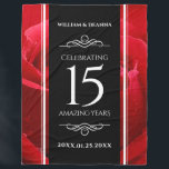 Elegant 15th Rose Wedding Anniversary Celebration Fleece Blanket<br><div class="desc">Celebrate the 15th rose wedding anniversary with this stylish blanket! Elegant white lettering on romantic red rose and black backgrounds add a memorable touch for this special occasion and milestone. Personalise with couple's names and dates of marriage.

Design © W.H. Sim. See more at zazzle.com/expressionsoccasions</div>