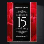 Elegant 15th Rose Wedding Anniversary Celebration Paperweight<br><div class="desc">Make the 15th rose wedding anniversary a memorable event with this commemorative paperweight! Elegant white lettering styled on black and romantic red rose backgrounds add a memorable touch for this special occasion and milestone. Personalise with the couple's names and dates of marriage. Design © W.H. Sim. See more at zazzle.com/expressionsoccasions...</div>