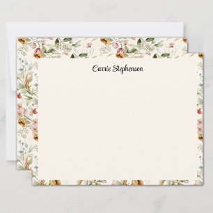 Elegant 1600s Still Life Art Floral Pattern Frame Card