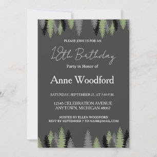 Elegant 18th Birthday Invitation