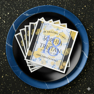 Elegant 18th Porcelain Wedding Anniversary Napkin