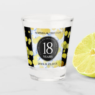 Elegant 18th Porcelain Wedding Anniversary Shot Glass