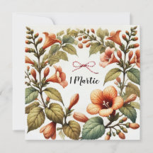 Elegant 1 Martie Floral Greeting Custom Message