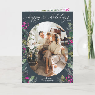 Elegant 1 Photo Holiday Folded Card