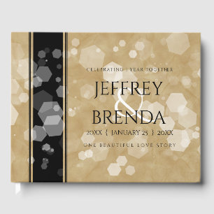 Elegant 1st Paper Wedding Anniversary Celebration Guest Book