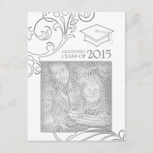 elegant 2015 graduation announcement postcard