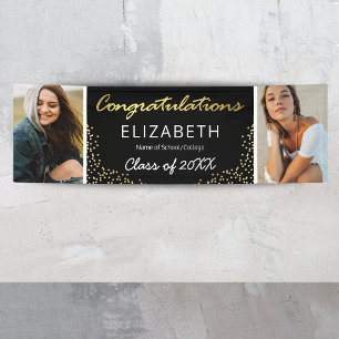 Elegant 2025 Two Graduation Photo Banner