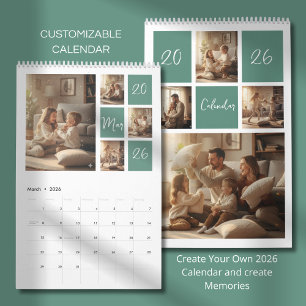 Elegant 2026 Family Photo Calendar