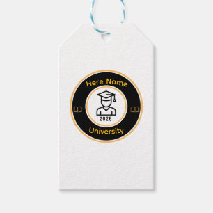 Elegant 2026 Graduate Personalised Gold Seal Gift Tags