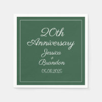 Elegant 20th Emerald Wedding Anniversary Couple