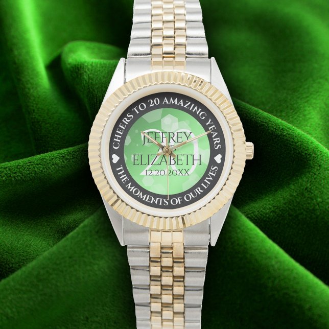 Elegant 20th Emerald Wedding Anniversary Watch (Elegant 20th Emerald Wedding Anniversary Wristwatch Cover Photo)