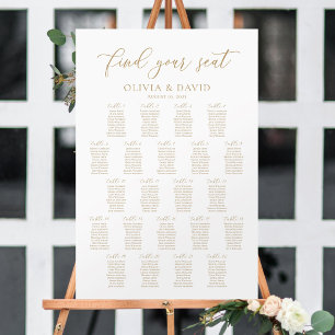 Elegant 22 Tables Find Your Seat Seating Chart