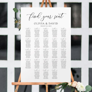 Elegant 23 Tables Find Your Seat Seating Chart