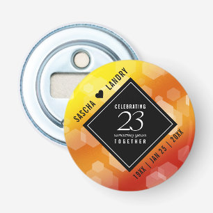 Elegant 23rd Imperial Topaz Wedding Anniversary Bottle Opener