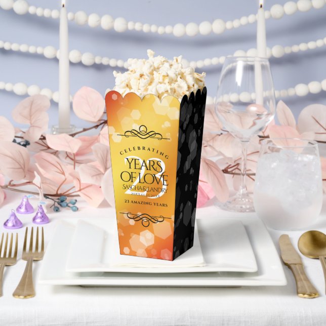 Elegant 23rd Imperial Topaz Wedding Anniversary Favour Box (Wedding)